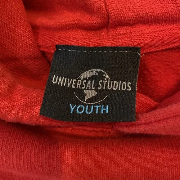 Cat In The Hat Hoodie YOUTH Small/Med Red Pullover Thing One 1 Universal Studios - Picture 3 of 4